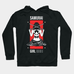 Samurai Girl Japanese Design Hoodie